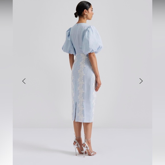 NWT Malina Rudy Embroidered Linen midi dress. Medium - Picture 3 of 6